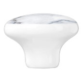 Witte marmertextuur keramische knop (Zijkant)