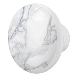 Witte marmertextuur keramische knop
