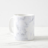 Witte marmertextuur koffiemok (Voorkant links)