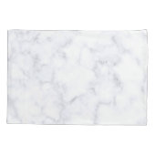 Witte marmertextuur kussensloop (Achterkant)