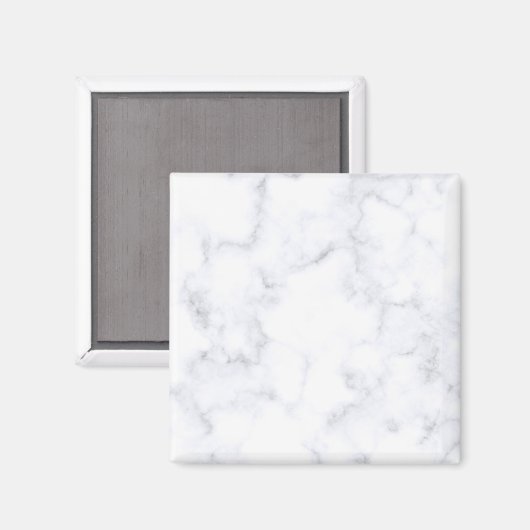 Witte marmertextuur magneet (Voorkant / Achterkant)