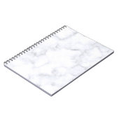 Witte marmertextuur notitieboek (Linkerzijde)