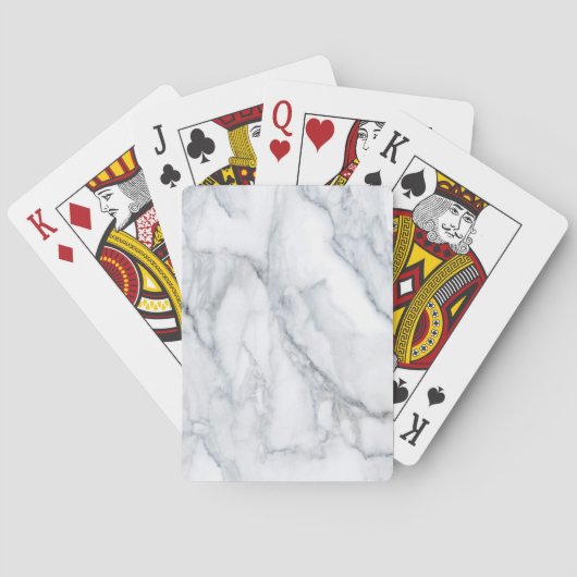 Witte marmertextuur pokerkaarten (Achterkant)