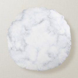Witte marmertextuur rond kussen