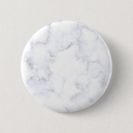 Witte marmertextuur ronde button 5,7 cm