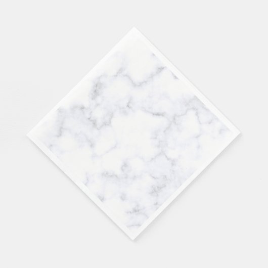 Witte marmertextuur servet (Hoek)