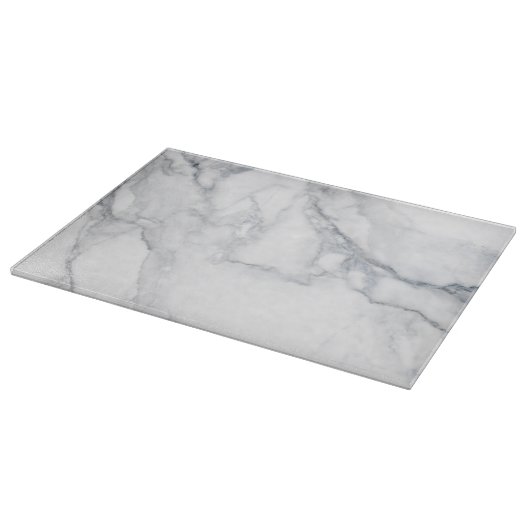 Witte marmertextuur snijplank (Hoek)