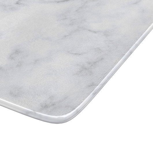 Witte marmertextuur snijplank (Hoek)