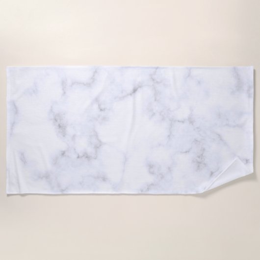 Witte marmertextuur strandlaken (Voorkant)