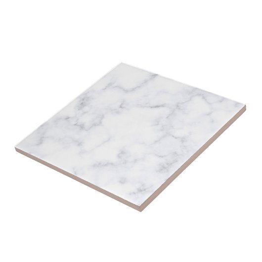 Witte marmertextuur tegeltje (Zijkant)