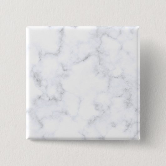 Witte marmertextuur vierkante button 5,1 cm (Voorkant)