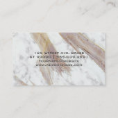 Witte marmertextuur visitekaartje (Achterkant)
