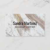 Witte marmertextuur visitekaartje (Voorkant)
