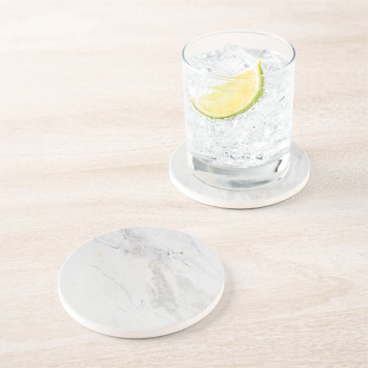Witte marmerzandsteen Onderzetter (Zijkant)