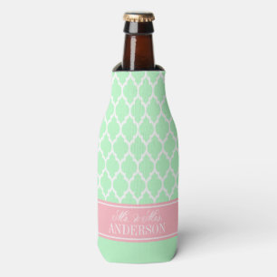 Witte Marokkaanse #4 CB Roze Bruiloft Flesjeskoeler