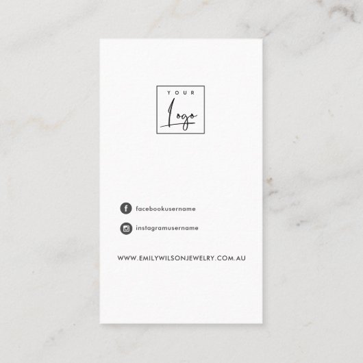 WITTE MAROKKAANSE TEGEL TEXTUUR HAARCLIP DISPLAY K VISITEKAARTJE (Achterkant)