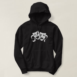 Witte maskers van komedie en tragedie Theater Funn Hoodie