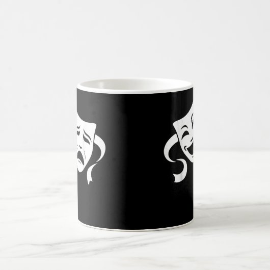 Witte maskers van komedie en tragedie Theater Funn Koffiemok (Center)