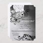 Witte Masquerade Ball Mask Kostuum Halloween Part Kaart (Voorkant / Achterkant)