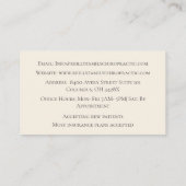 Witte massage therapie chiropractie arts visitekaartje (Achterkant)