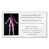 Witte Massage Therapie Chiropractie Medisch Magnetisch Visitekaartje (Voorkant)