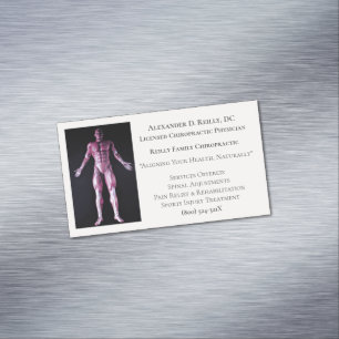 Witte Massage Therapie Chiropractie Medisch Magnetisch Visitekaartje