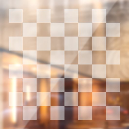 Witte Matglazen Schaakbord Folie Raamsticker (Vel 2)
