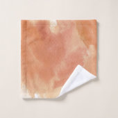 Witte mazelbladbruine waterverf was, monogram bad handdoek (Wasdoekje)