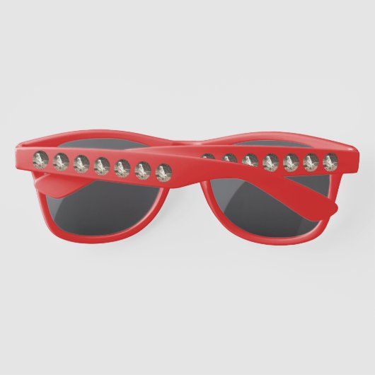 Witte Meerkat in cirkels, zonnebril (Achterkant)