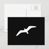 Witte meeuw briefkaart (Voorkant / Achterkant)