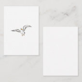 Witte meeuw vogel notitiekaartje (Voorkant / Achterkant)