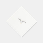 Witte meeuw vogel servet (Hoek)