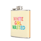 Witte meiden Afgebrande kolf - kleurrijk, grappig Heupfles (Links)