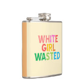 Witte meiden Afgebrande kolf - kleurrijk, grappig Heupfles (Rechts)