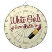 Witte meisjes dartbord (Voorkant)