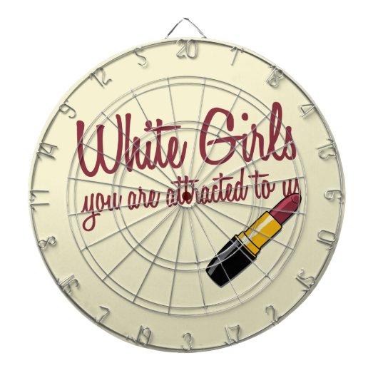 Witte meisjes dartbord (Voorkant)