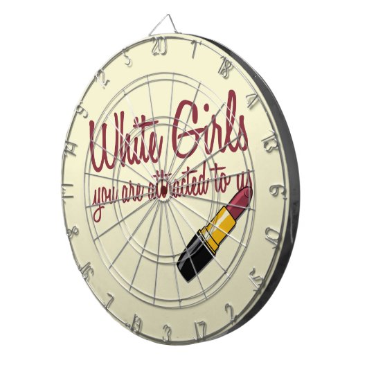 Witte meisjes dartbord (Voorkant Rechts)