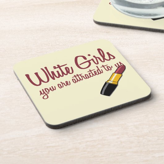 Witte meisjes drankjes onderzetter (Linkerzijde)