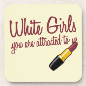 Witte meisjes drankjes onderzetter (Voorkant)
