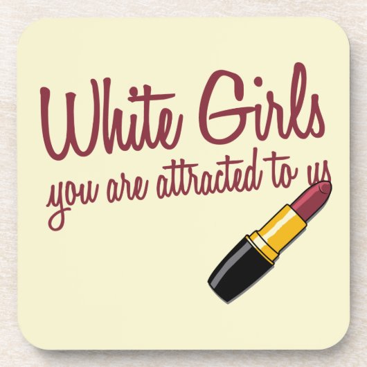 Witte meisjes drankjes onderzetter (Voorkant)