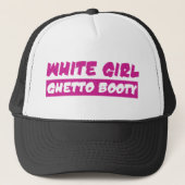 Witte meisjes getto-bootje trucker pet (Voorkant)