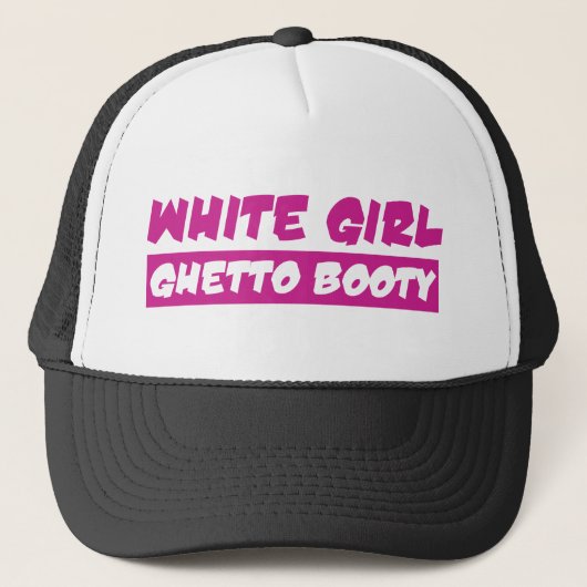 Witte meisjes getto-bootje trucker pet (Voorkant)