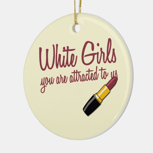 Witte meisjes keramisch ornament (Links)