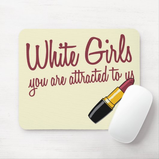 Witte meisjes muismat (Met muis)