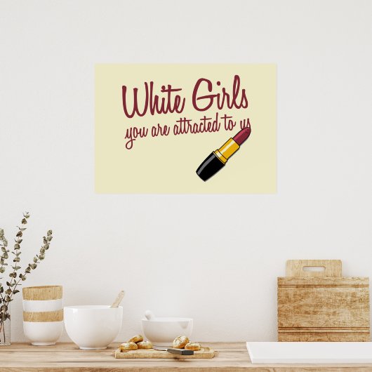 Witte meisjes poster (Keuken)