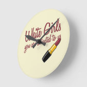 Witte meisjes ronde klok (Hoek)