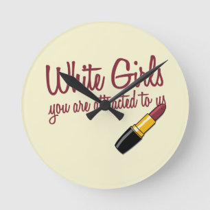 Witte meisjes ronde klok