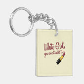 Witte meisjes sleutelhanger (Voorkant Links)