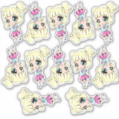 Witte meisjes Sticker (Voorkant)