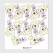Witte meisjes Sticker (Vel)